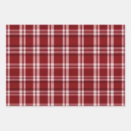 Hoja De Papel De Regalo Placa blanca roja