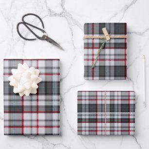 Hoja De Papel De Regalo Placa de tartán de textura gris