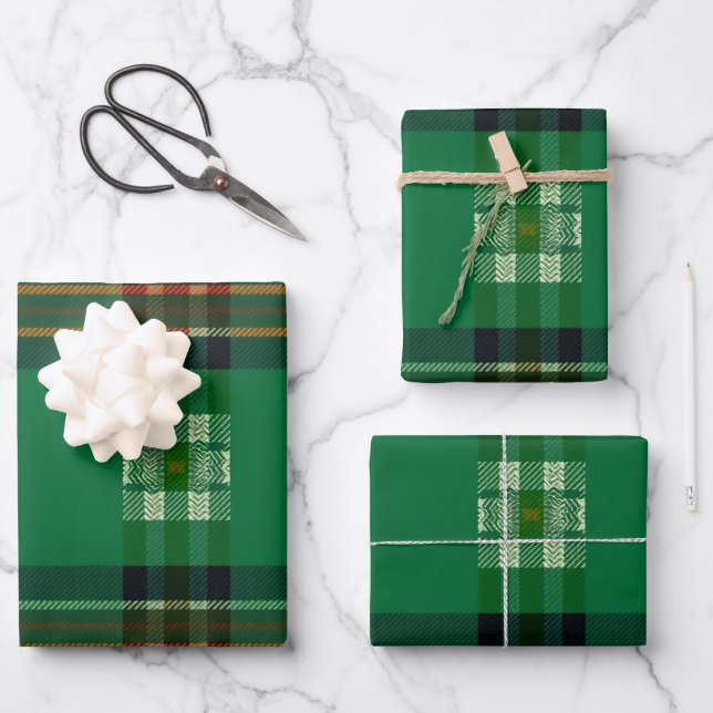 Hoja De Papel De Regalo Placa Neutral Folk en Inglés (Anverso)