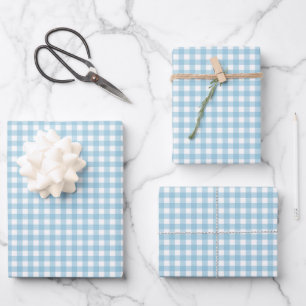 Hoja De Papel De Regalo Placa simple azul cielo