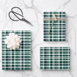 Hoja De Papel De Regalo Placa verde, blanca y negra