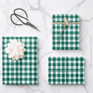 Hoja De Papel De Regalo Placa verde y blanca