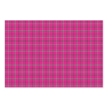 Plaid Clásico Rosa Negro Blanco Brillante Colorido
