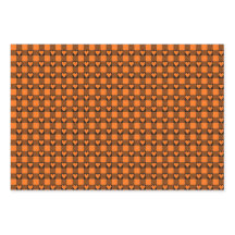 Plaid de corazón de búfalo negro naranja calabaza