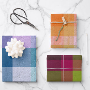 Hoja De Papel De Regalo Plaid Decorativo