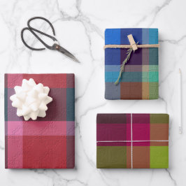Hoja De Papel De Regalo Plaid Decorativo
