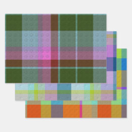 Hoja De Papel De Regalo Plaid Decorativo