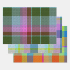 Hoja De Papel De Regalo Plaid Decorativo