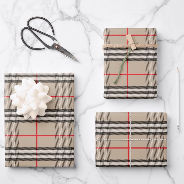 Hoja De Papel De Regalo Plaid Hatter (Anverso)