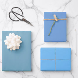 Hoja De Papel De Regalo Plain Moonstone Little Maya Azul Tonos 3