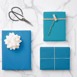 Hoja De Papel De Regalo Plain Star Munsell CG Tonos Azules 3 Tonos