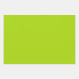 Hoja De Papel De Regalo Plain Vivid Lime Lawn Green Shades 3 Tones