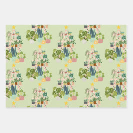 Hoja De Papel De Regalo Planta doméstica de navidades