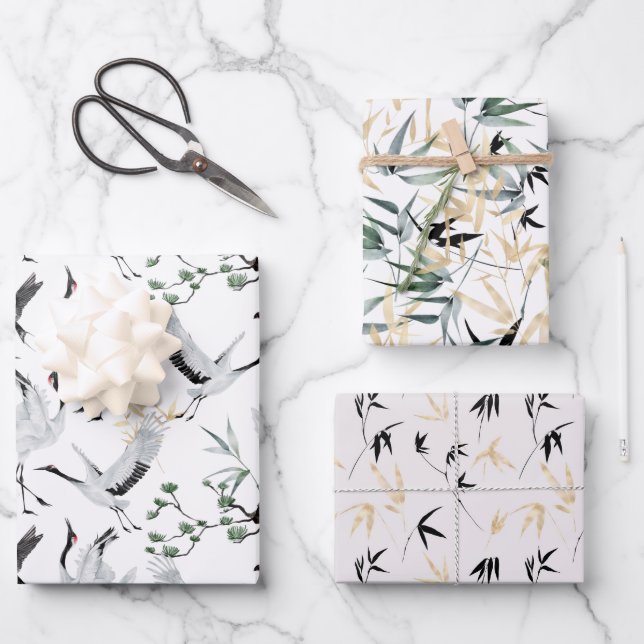 Hoja De Papel De Regalo Plantas acuáticas de gránulos japoneses (Anverso)