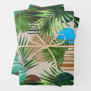 Hoja De Papel De Regalo Plantas del paraíso patrón hawaiano