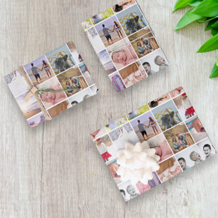Hoja De Papel De Regalo Plantilla personalizada de 20 Collages de fotos