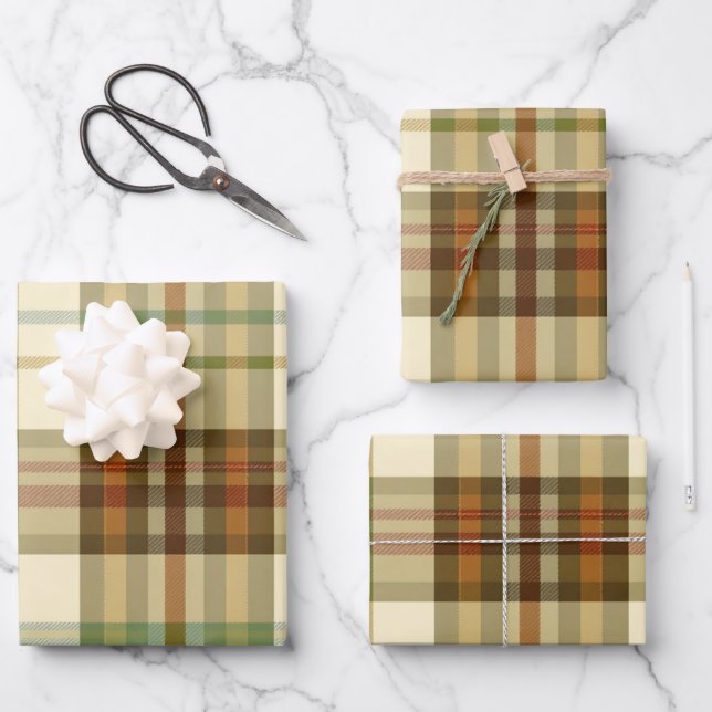 Hoja De Papel De Regalo Plata inglesa de folk refinada (Anverso)