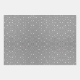 Hoja De Papel De Regalo Plata Polka Dot Plata Árboles de Navidad Copos de 