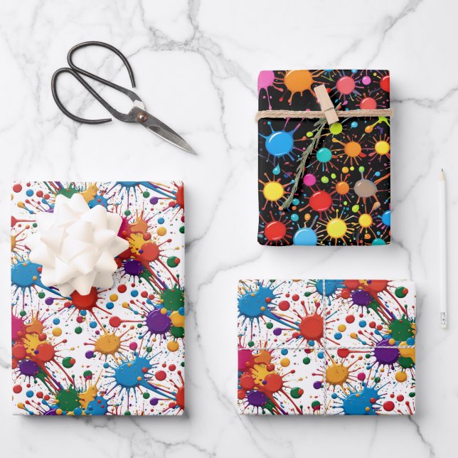 Hoja De Papel De Regalo Plato de pintura silvestre (Anverso)