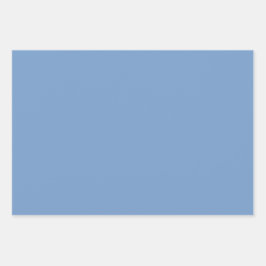 Hoja De Papel De Regalo Plato Pastel Sky Bell Blue Shades 3 Tonos