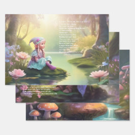 Hoja De Papel De Regalo Poesía Elf