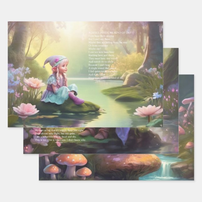 Hoja De Papel De Regalo Poesía Elf (Set)