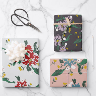 Hoja De Papel De Regalo Poinsettias For All Seasons