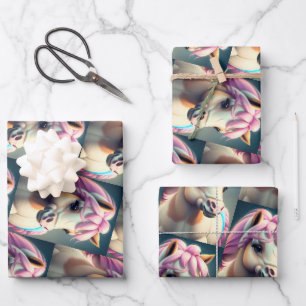 Hoja De Papel De Regalo Pony Espíritu 3D 1