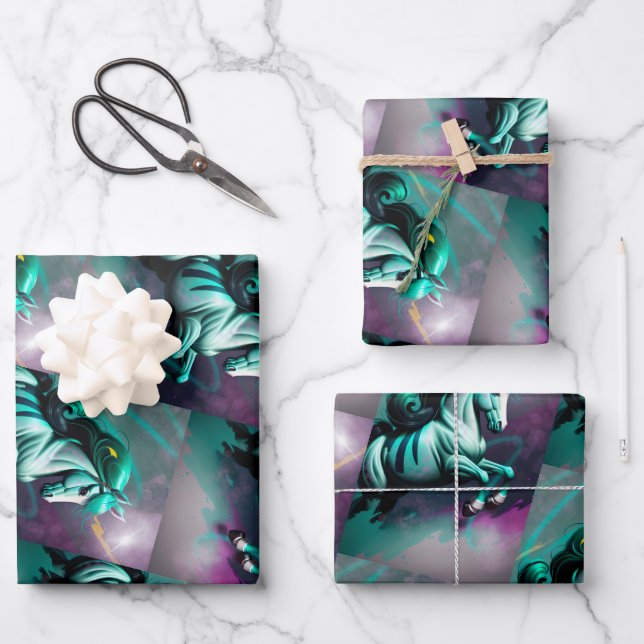 Hoja De Papel De Regalo Pony Espíritu 3D 24 (Anverso)