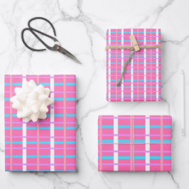 Hoja De Papel De Regalo Pop de Cuadros Rosas