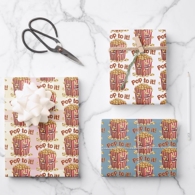 Hoja De Papel De Regalo Poppin' con Style - "¡Pídele!" (Anverso)
