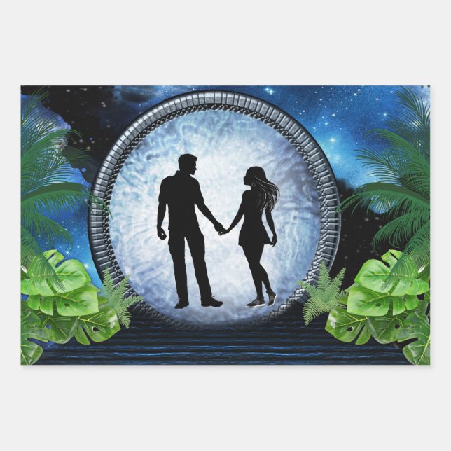 Hoja De Papel De Regalo Portal del espacio ultraterrestre (Anverso)