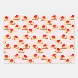 Hoja De Papel De Regalo Postre de queso de cereza