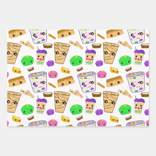 Hoja De Papel De Regalo Postres filipinos (Anverso)