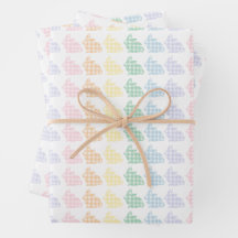 Preppy Gingham Easter Bunnies Pastel