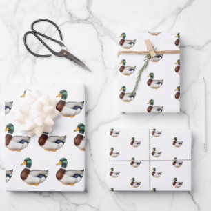 Hoja De Papel De Regalo Preppy Mallard Duck