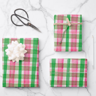 Hoja De Papel De Regalo Preppy rústico moderno con colchas de agua