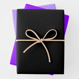 Hoja De Papel De Regalo Pretty Purple, Pale Purple & Black Complementary