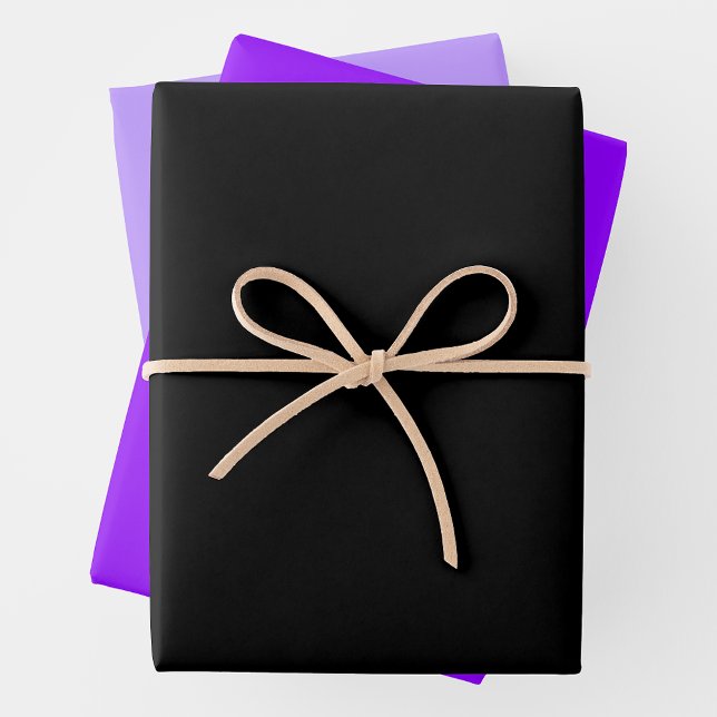 Hoja De Papel De Regalo Pretty Purple, Pale Purple & Black Complementary (Pretty Purple, Pale Purple & Black Complementary Wrapping Paper Sheets)