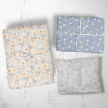 Hoja De Papel De Regalo Primavera floral Daffodil | Azul y gris<br><div class="desc">Estas hojas de papel de envoltura azul y gris de primavera floral son perfectas para regalar. Encanta a tus amigos,  familia y obsequios con un papel de embalaje muy bien coordinado.</div>