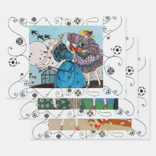 Hoja De Papel De Regalo Primavera, verano, otoño Art Deco Belleza Moda