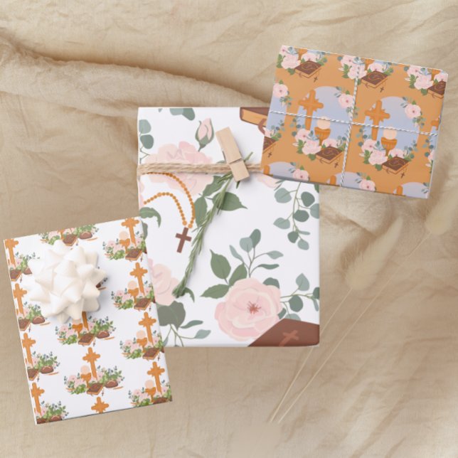 Hoja De Papel De Regalo Primera Comunión Moderna (Subido por el creador)