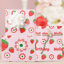 Hoja De Papel De Regalo Primerísima Berry Roja Rosa