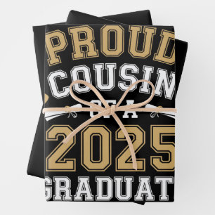 Hoja De Papel De Regalo Primo Orgulloso De La Graduación Familiar De Un Gr