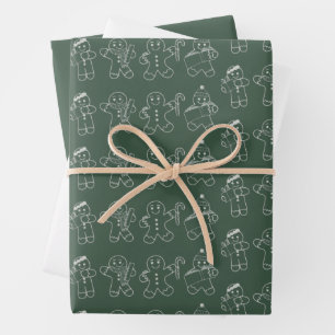 Hoja De Papel De Regalo Profesor de pan de jengibre Navidad Fiesta Profeso