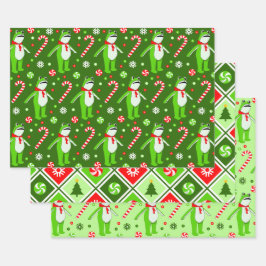 Hoja De Papel De Regalo Protest Frog Christmas Holiday