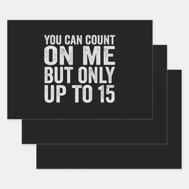 Hoja De Papel De Regalo Puedes Contar Conmigo Pero Solo Hasta 15 Manos De  (Set)