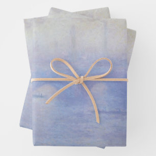 Hoja De Papel De Regalo Puente de Waterloo, Efecto de Niebla de Claude Mon