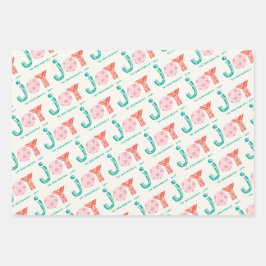 Hoja De Papel De Regalo Puestos de colores de alegría geométrica robusta y