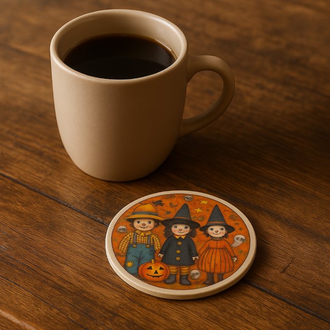 Hoja De Papel De Regalo Pumpkin Whimsy Halloween Fall Coaster Designs  (Subido por el creador)